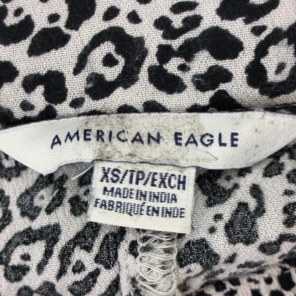 American Eagle Leopard Print Ruffle Mini Skirt Bl… - image 5